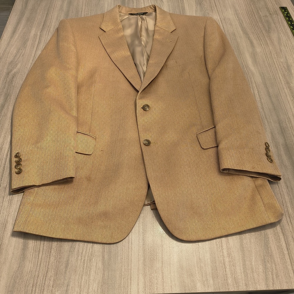Jos A Bank Men's Silk Camelhair Blend Blazer Suit Jacket Sport Coat 44S - Picture 2 of 12